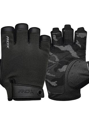 Перчатки для фитнеса rdx t2 half black plus-lx
