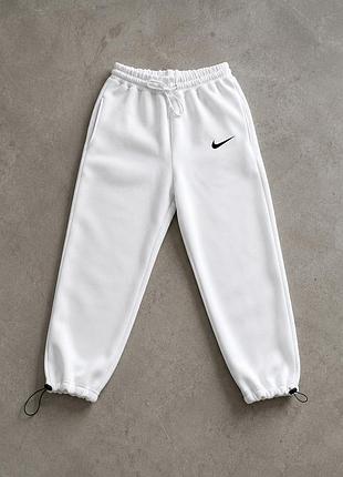 Спортивные штаны nike белые, джоггеры найк с широкими штанинами, мужские спортивные штаны оверсайз l