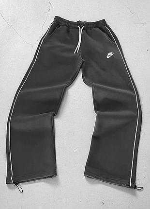 Спортивные штаны nike графитовые, широкие спортивные штаны мужские, штаны найк на затяжках
