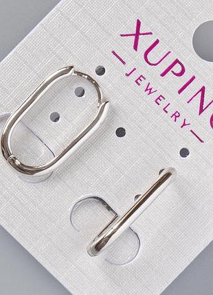 Серьги xuping d-20х2мм+-, родий
