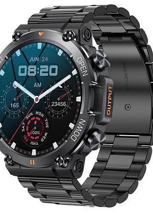 Чоловічий смартгодинник uwatch storm steel 2 ремінці.