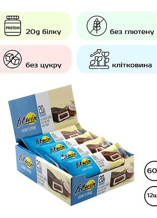 Протеїновий батончик, fitwin, 60 г, для спортивного раціону.