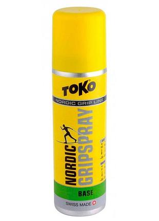 Спрей держания для беговых лыж toko nordic gripspray, зеленый 70 мл