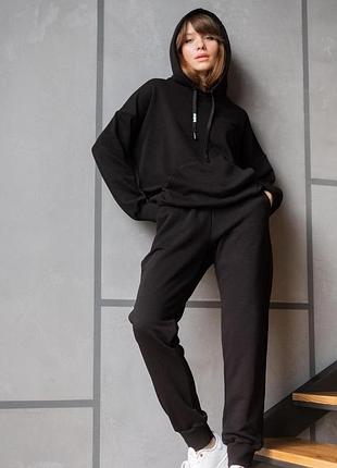Костюм базовий тринитка петля чорна 2xl