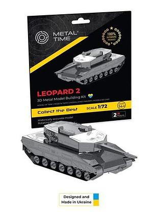 Коллекционная модель-конструктор metal time leopard 2 tank танк леопард 2 (mt079)
