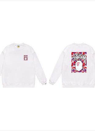Чоловічий світшот stussy x bape