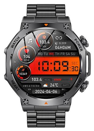Чоловічий смартгодинник uwatch mevaden ultra steel 2 ремінці.