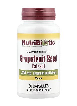 Экстракт косточек грейпфрута nutribiotic 250 мг, 60 веганских капсул