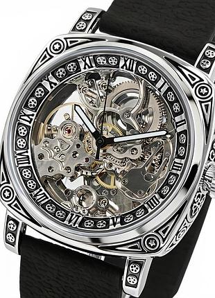 Мужские наручные часы wishdoit baron imperial black 2 ремешка, минеральное стекло.