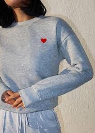 Сірий жіночий світшот бренду h&m із лінійки divided
