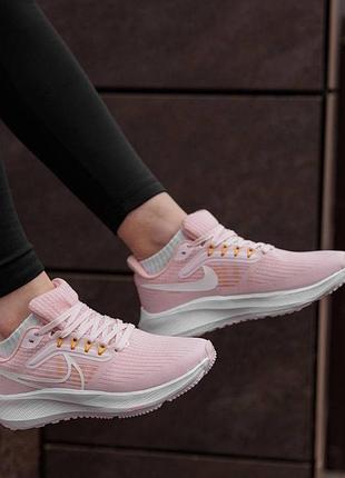 Жіночі кросівки nike air zoom pegasus 39 рожеві легкі кроси найк аїр зум пегасус 39 модне взуття на літо