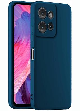 Чохол, hullin, для motorola edge 50 (6.67''), sapphire blue, силікон, захист від падінь, тонкий, нековзкий, антиподряпинний