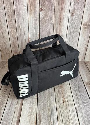 Сумка puma спортивная дорожная 50×24×24 см черная oxford 1000d для зала и путешествий