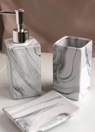Набір для ванної керамічний дозатор набор для ванной