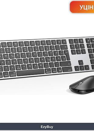 Беспроводной набор qwertz kb515 (клавиатура и мышь) для mac macbook imac, полноразмерный, черный цвет