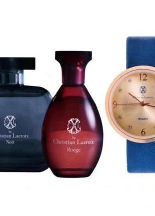 Набір avon christian lacroix rouge+christian lacroix noir+christian lacroix годиник