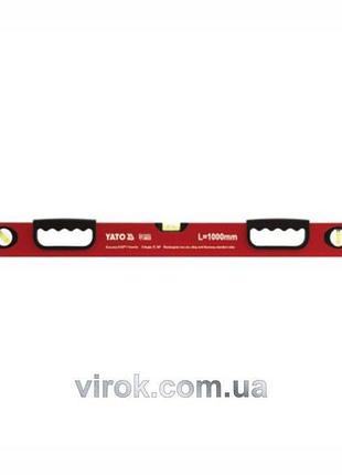 Алюминиевый уровень yato 100 см 3 капсулы 2 ручки строительный уровень для измерения горизонтали и вертикали