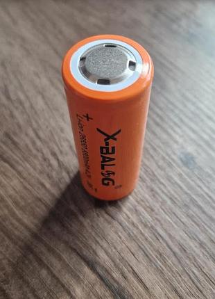 Акумулятор літій-іонний 26650 3.7v 1200mah li-ion плоский контакт (2334)