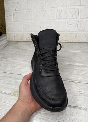 Крутые черные кожаные ботинки timberland 2