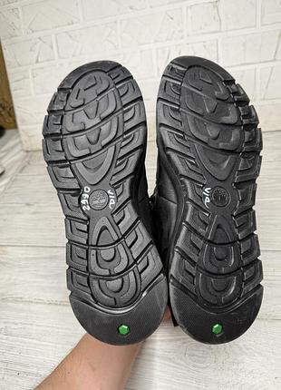 Крутые черные кожаные ботинки timberland 7
