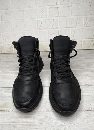 Крутые черные кожаные ботинки timberland 3
