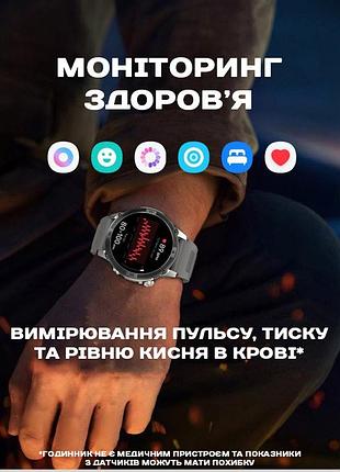 Смарт-часы north edge gps smart titan centurion black с amoled-дисплеем и компасом, 2 ремешка 4