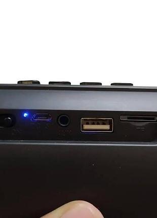 Blueooth колонка акумуляторна 10вт usb kimiso 203 чорна