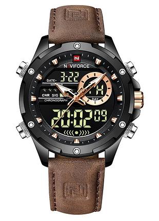Чоловічий наручний годинник naviforce pride мінеральне скло, з секундоміром.