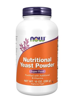 Харчові дріжджі now foods з вітамінами групи b, веганський суперфуд, 284 г