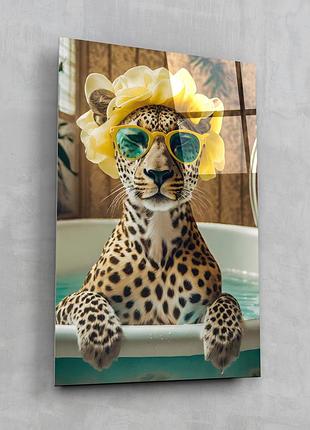Картина на стекле novellaprint "стильный леопард" 30x45см (pic-452-00)