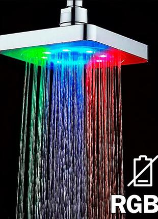 Насадка для душа с led подсветкой rgb led shower светодиодная лейка