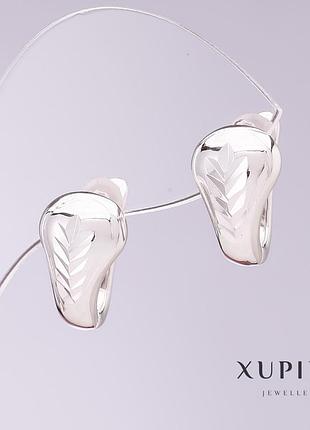 Сережки xuping d-9 мм l — 17 мм родій