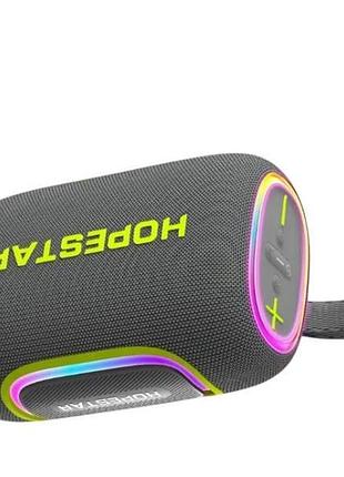 Колонка бездротова акумуляторна bluetooth bt5.3 65w, 8000mah, rgb, tws, 6h hopestar h58 сіра