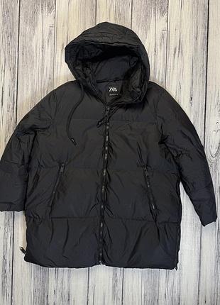 Zara куртка пуховик пальто оригинал xl
