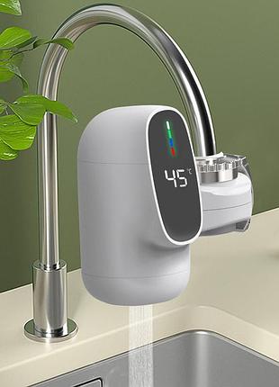 Водонагрівач проточний насадка на кран для кухні water heater zsw-d03 c lcd дисплеєм 3 квт