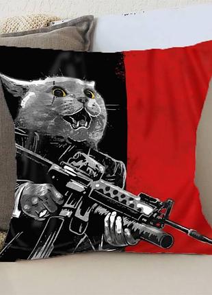 Подушка 3d котячий бунт 2578_e 12035 50х50 см
