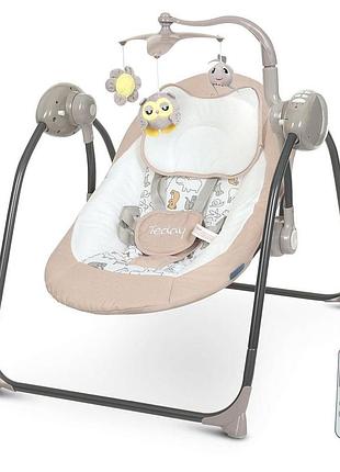 Крісло-гойдалка el camino teddy me-1075-beige-animal світло-бежеве 4591264