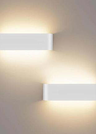 2шт. настенный led светильник 40×9 см lureshine g9-2835-88led прямоугольные современные бра с теплым белым светом