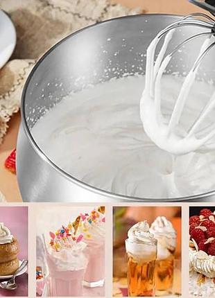Миксер с чашей из нержавеющей стали 4,5л 1300вт r.6601b 4.5l raf черный с серым