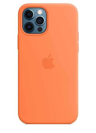 Силіконовий чохол для iphone з підтримкою magsafe помаранчевий - iphone 12 pro max