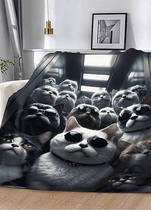 Плед 3d кошачья мафия 12333 160х200 см