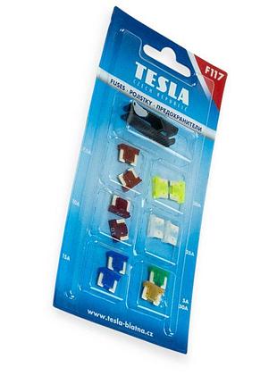 Запобіжники євро micro (mini low profile) tesla блістер (12шт+пінцет)
