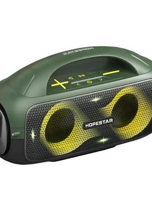 Колонка портативная беспроводная bluetooth 80вт 12000mah hopestar a50 зеленая