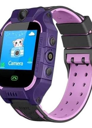 Смарт-годинник smart baby watch z6 hs-315 з gps-трекером фіолетовий