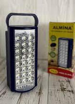 Led-фонарь переносной с повербанком alfarid (almina) со встроенным аккумулятором dl-2424 30000 mah, 24 led, зу 220v (цвета разные)
