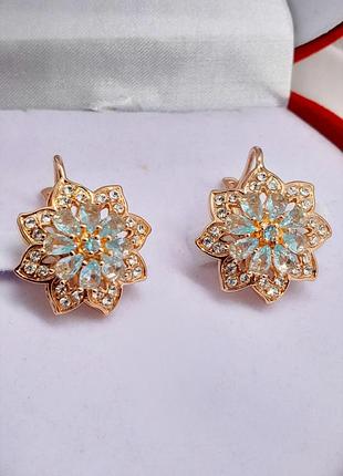 Серьги медзолото fallon jewelry po. 2,6 см.