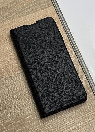 Чохол книжка на samsung galaxy a15 чорного кольору з захистом камери, рифлена текстура