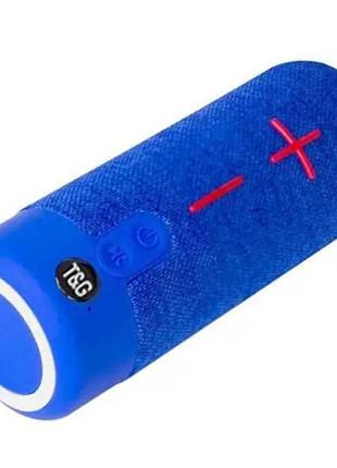 Колонка bluetooth c функцией speakerphone с радио tg619 синяя