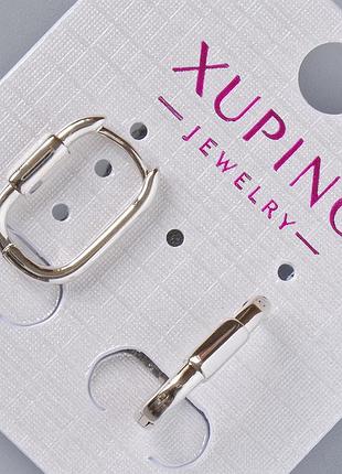 Серьги xuping d-16х3мм+-, родий