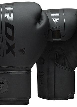 Боксерские перчатки rdx f6 kara matte black 8 унций (капа в комплекте)